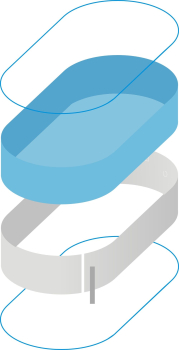 Preview: Stahlwandpool Oval Blau Komponenten